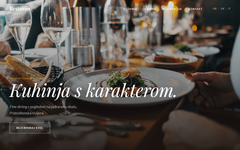Restoran — pregled web stranice